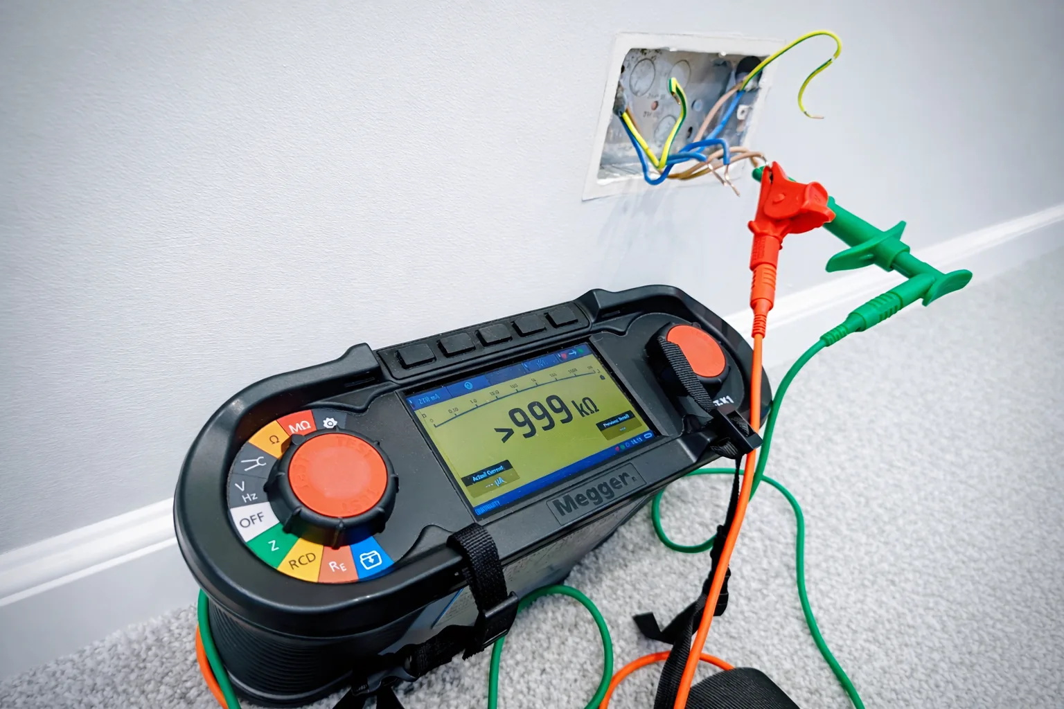 Electrician at work